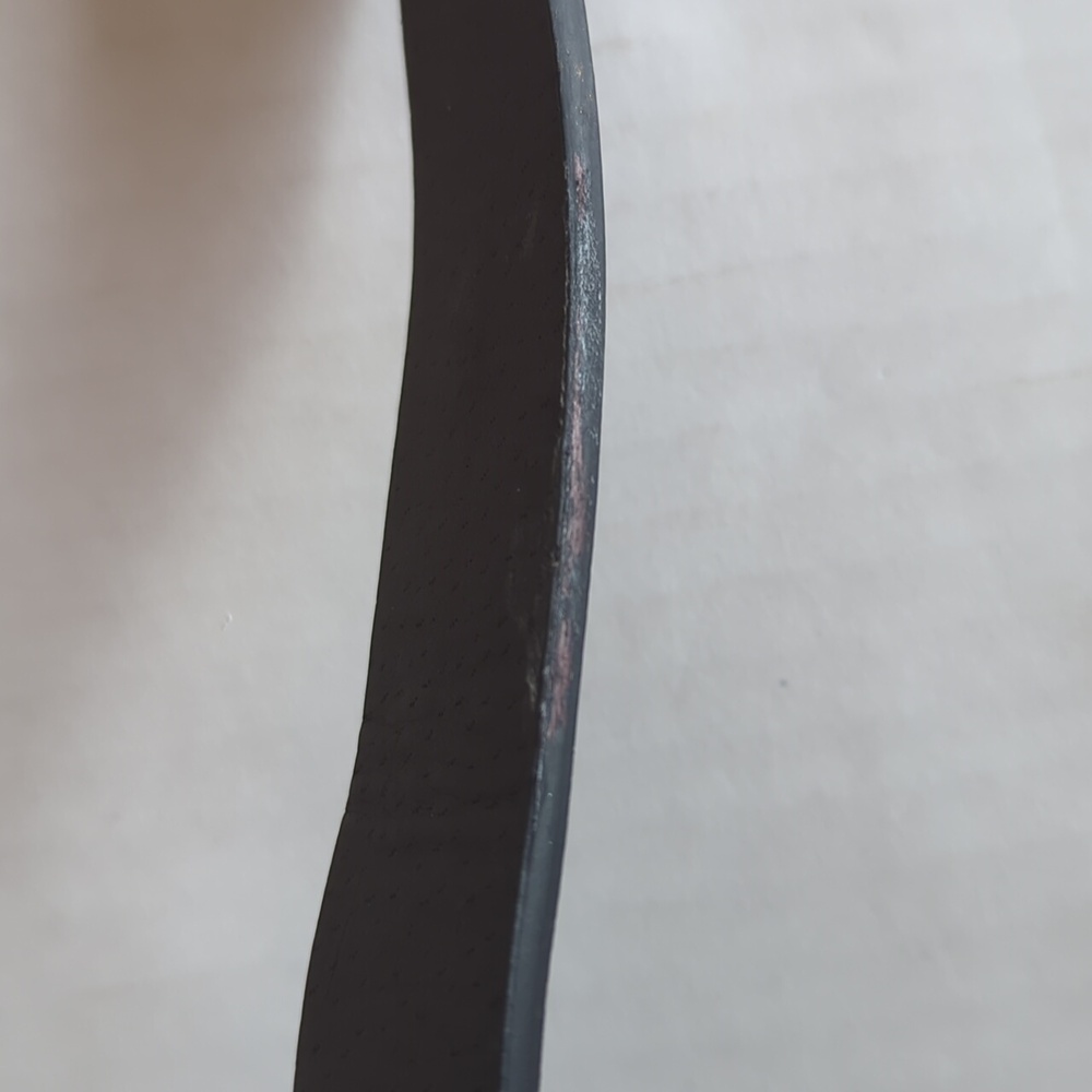 Faux Leather Belt with Elegant Pearl Gold Tone Buckle LARGE Black White Gold - Picture 9 of 16